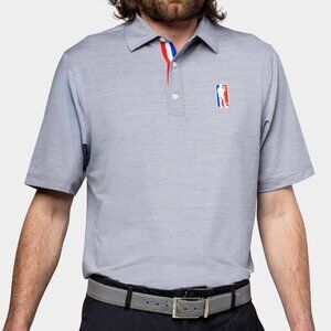 U Suck At Golf USAG Golf Polo Heather Grey Size Extra Large